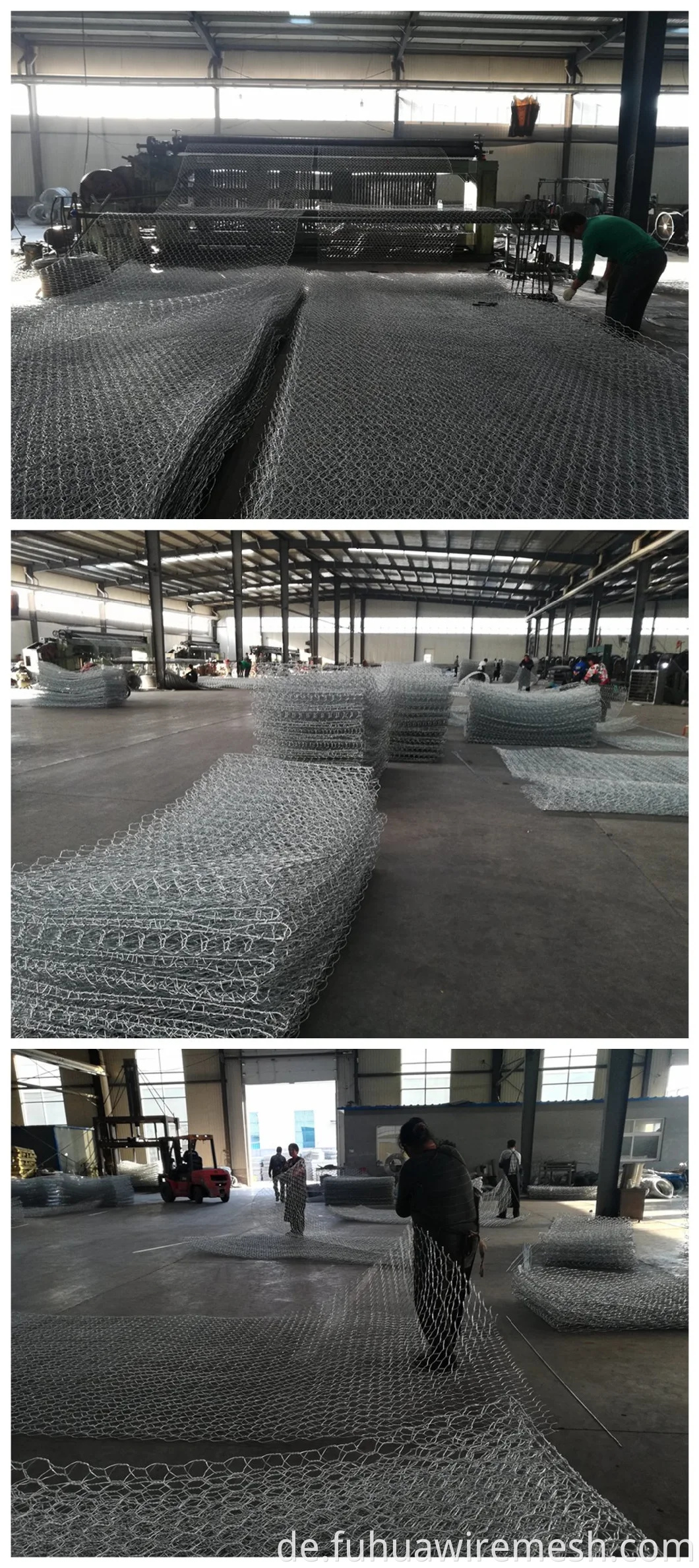 Grüne PVC beschichtetes hexagonales Zaundrahtgitter Gabion -Korb